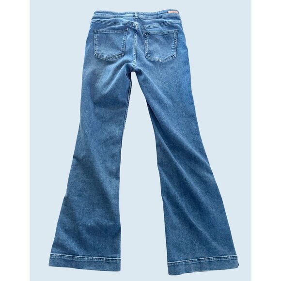 ANTHROPOLOGIE / PILCRO Hi Rise Bootcut Button Hem Jean Size 30 - Picture 5 of 8